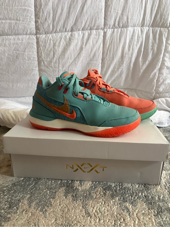 Nike Shoes - Nike LeBron NXXT Gen AMPD “Mineral Blue/LT Wild Mango” basketball shoes. Women’s